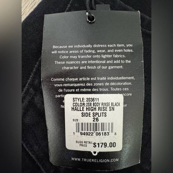 True Religion Black Skinny Jeans - Picture 6 of 16